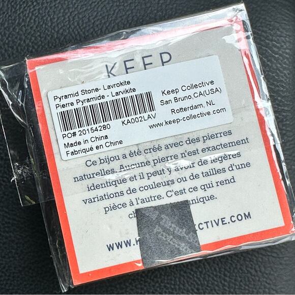 Keep Collective Charm Larvikite Pyramid Stone - Picture 2 of 6